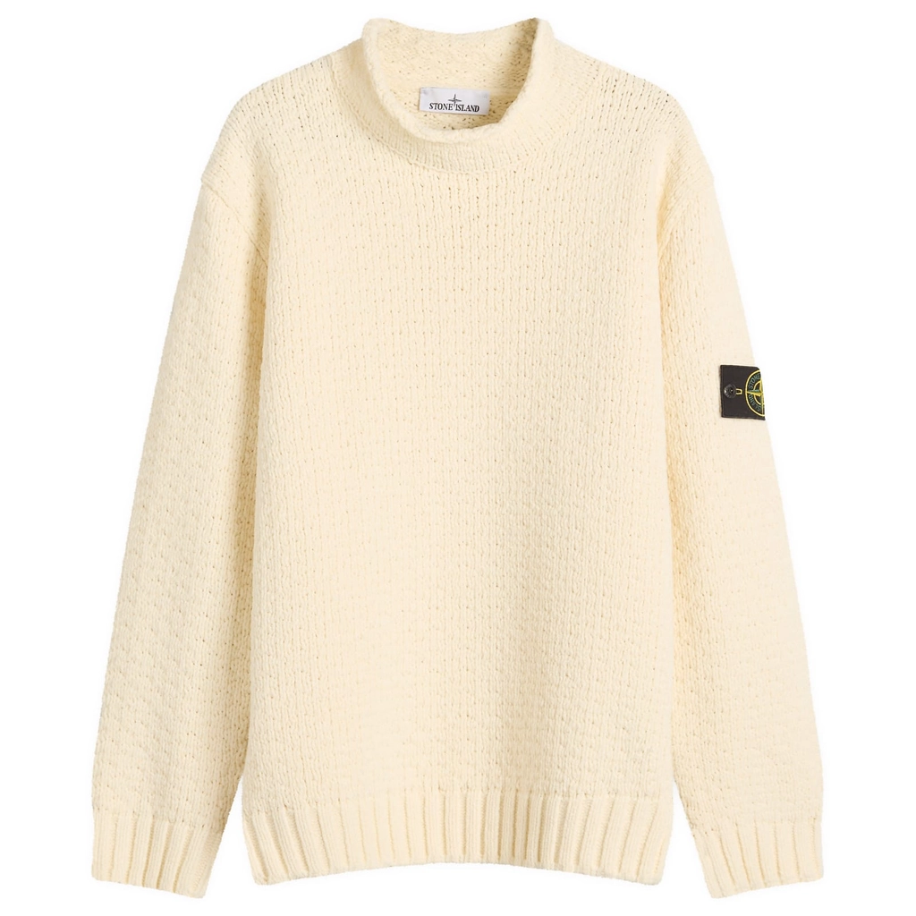 Stone Island Men's Cotton Chenille Jumper Ivory
